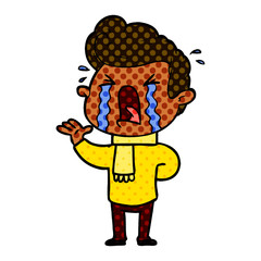 cartoon crying man