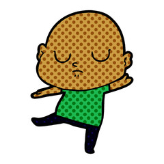 cartoon bald man