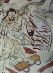 Christ saving a man fro the jaws of death