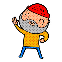 cartoon bearded man
