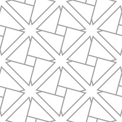 Geometric ornament. Light gray seamless pattern