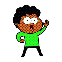 cartoon happy man