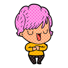 cartoon woman talking