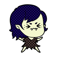 annoyed cartoon vampire girl