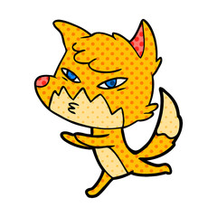 clever cartoon fox