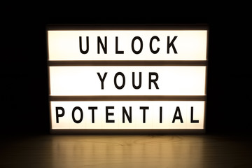 Unlock your potential light box sign board