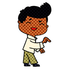 cartoon man laughing and pointing