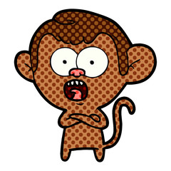 cartoon shocked monkey