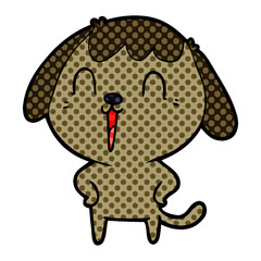 cartoon happy dog