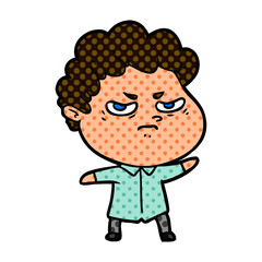 cartoon angry man
