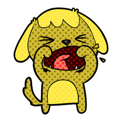 cute cartoon dog barking