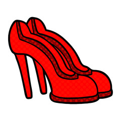 cartoon red shoes