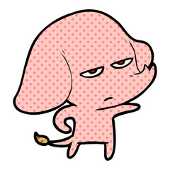 annoyed cartoon elephant