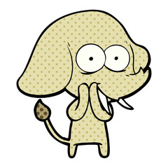 happy cartoon elephant