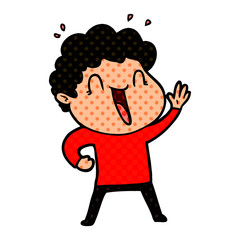 cartoon happy man