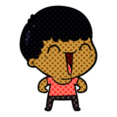 Obraz premium cartoon happy man