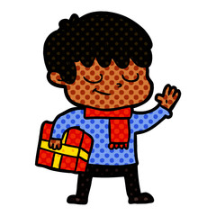 cartoon happy boy