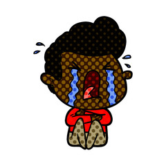 cartoon crying man