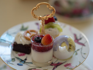 british afternoon tea scones with home made jam and icecream