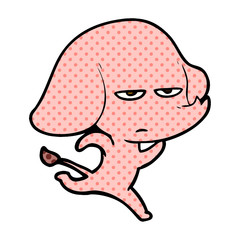 annoyed cartoon elephant