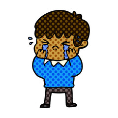 cartoon boy crying