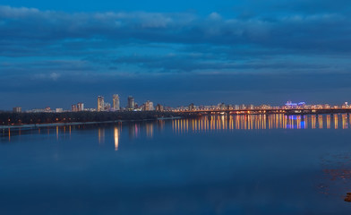 View to Paton bridge in Kiev