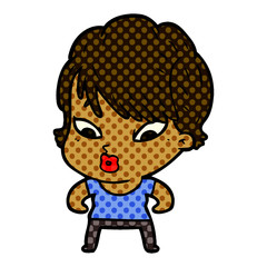 cartoon woman