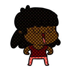 cartoon woman laughing