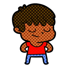 cartoon happy boy