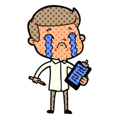 cartoon man crying