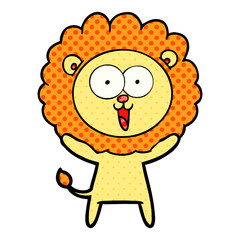 happy cartoon lion