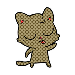 cartoon cat hissing