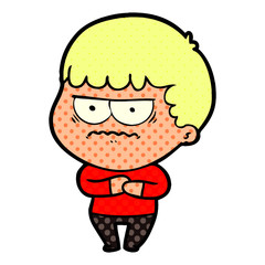 cartoon annoyed man