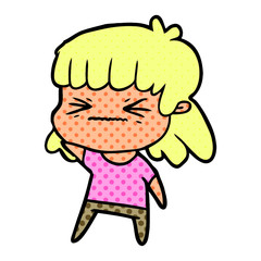 cartoon woman