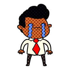 cartoon man crying