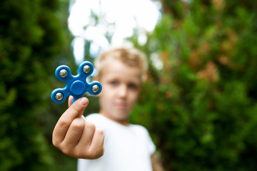 boy with spinner