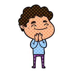 cartoon friendly man
