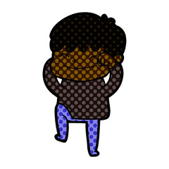 Fototapeta premium cartoon happy boy