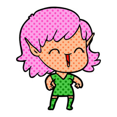 cartoon elf girl