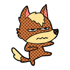 cartoon annoyed wolf