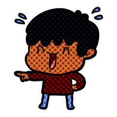 cartoon laughing boy
