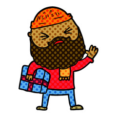 cartoon man with beard