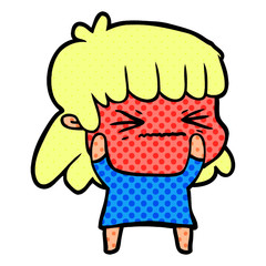 cartoon angry girl