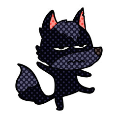 cartoon annoyed wolf
