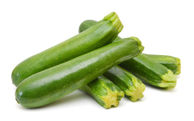 zucchini courgette Isolated on white