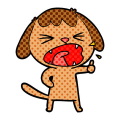 cute cartoon dog barking