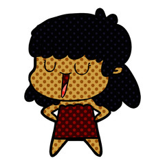 cartoon woman laughing