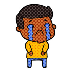 cartoon man crying