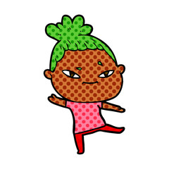 cartoon woman