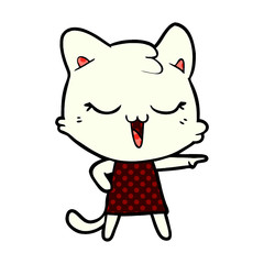 happy cartoon cat